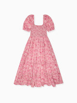 Nicky Hilton x La Coqueta Pink Toile de Jouy London Women Long Dress