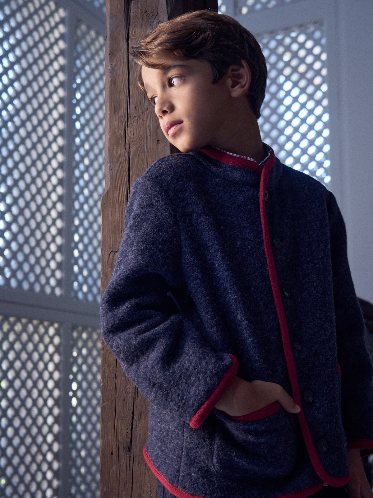 Navy Lorenzo Boy Jacket