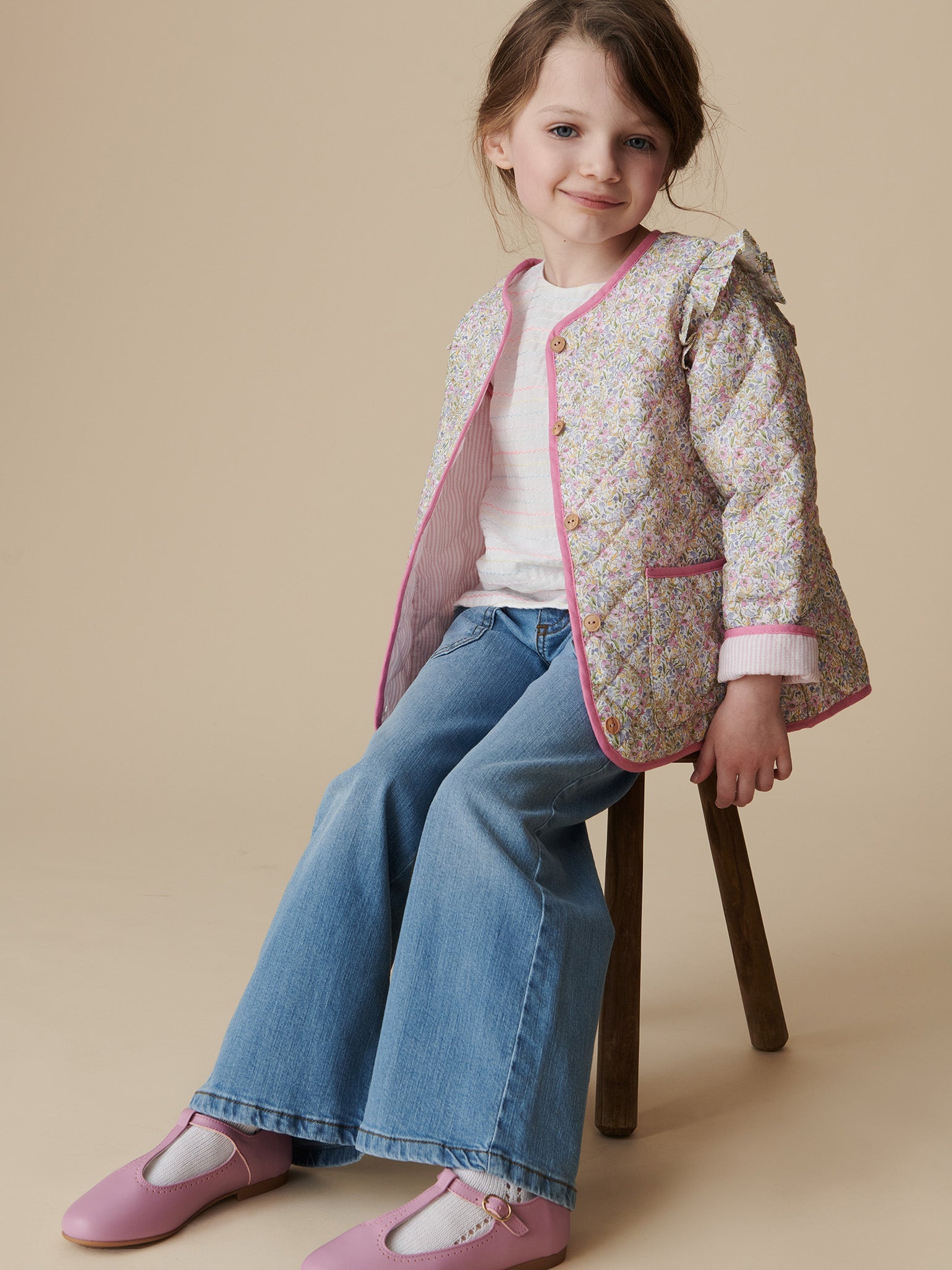 Lilac Floral Lottie Girl Jacket