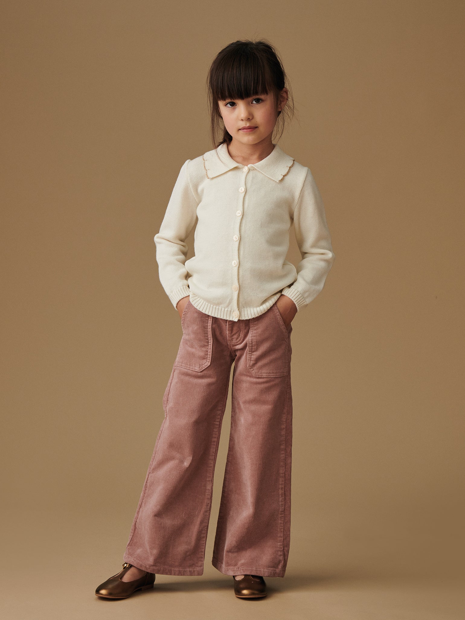 Dusty pink wide leg trousers online