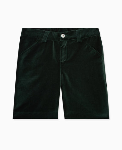 Dark Green Lucas Velvet Boy Shorts