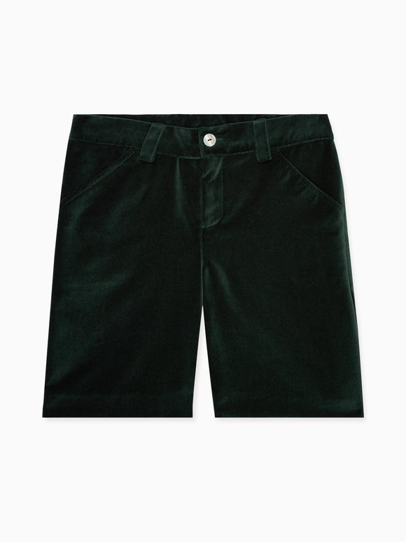 Dark Green Lucas Velvet Boy Shorts