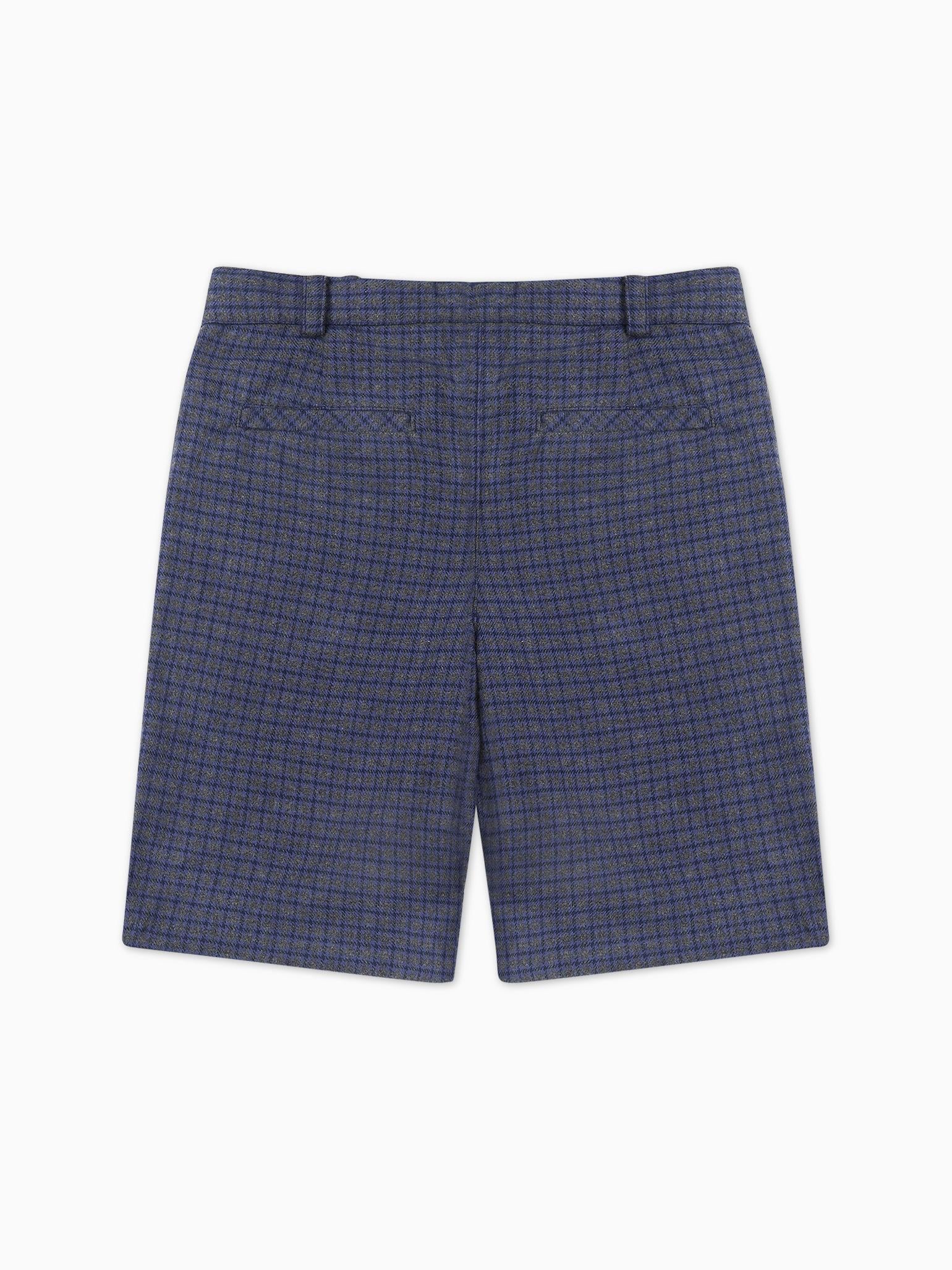 Blue Check Lucas Boy Shorts