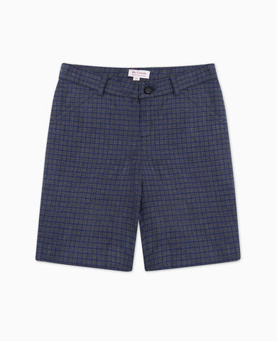 Blue Check Lucas Boy Shorts