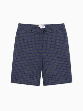 Blue Check Lucas Boy Shorts