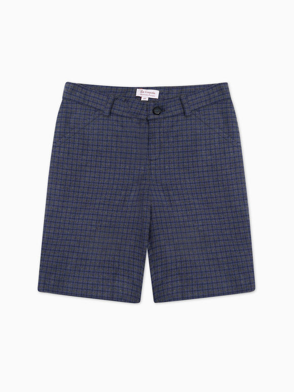 Blue Check Lucas Boy Shorts