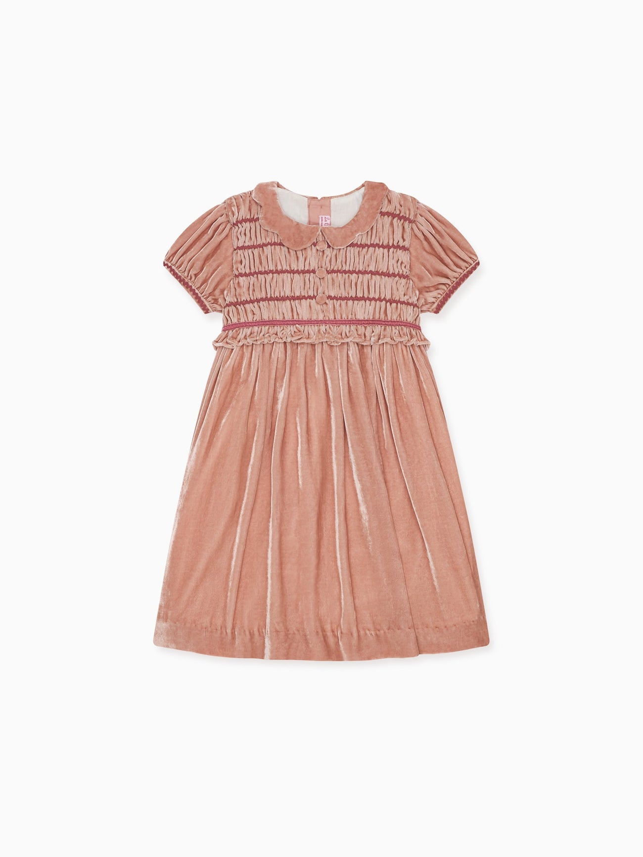Pink Lurdes Velvet Girl Dress
