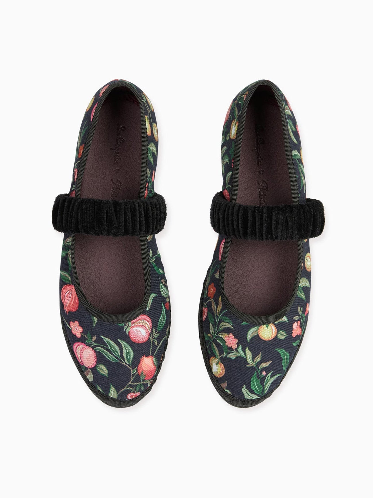 Flabelus x La Coqueta Woman Black Pomegranate Mafalda Mary Jane Shoes