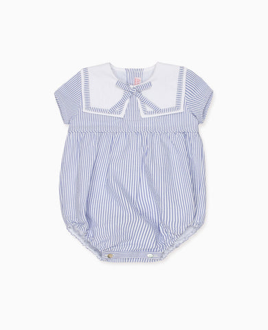 Dark Blue Stripe Mar Baby Romper