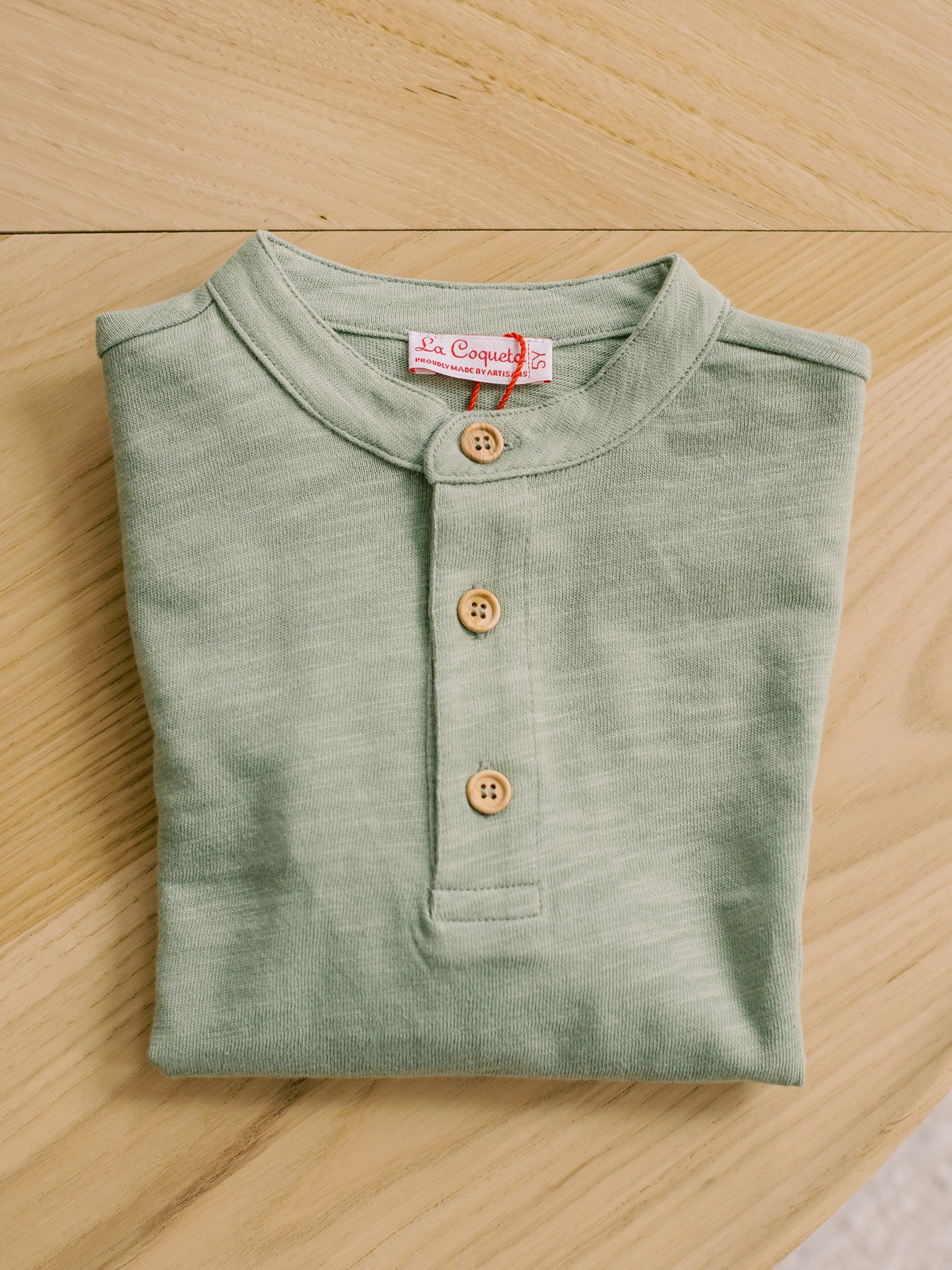 Olive Marco Boy Long Sleeve Polo Shirt