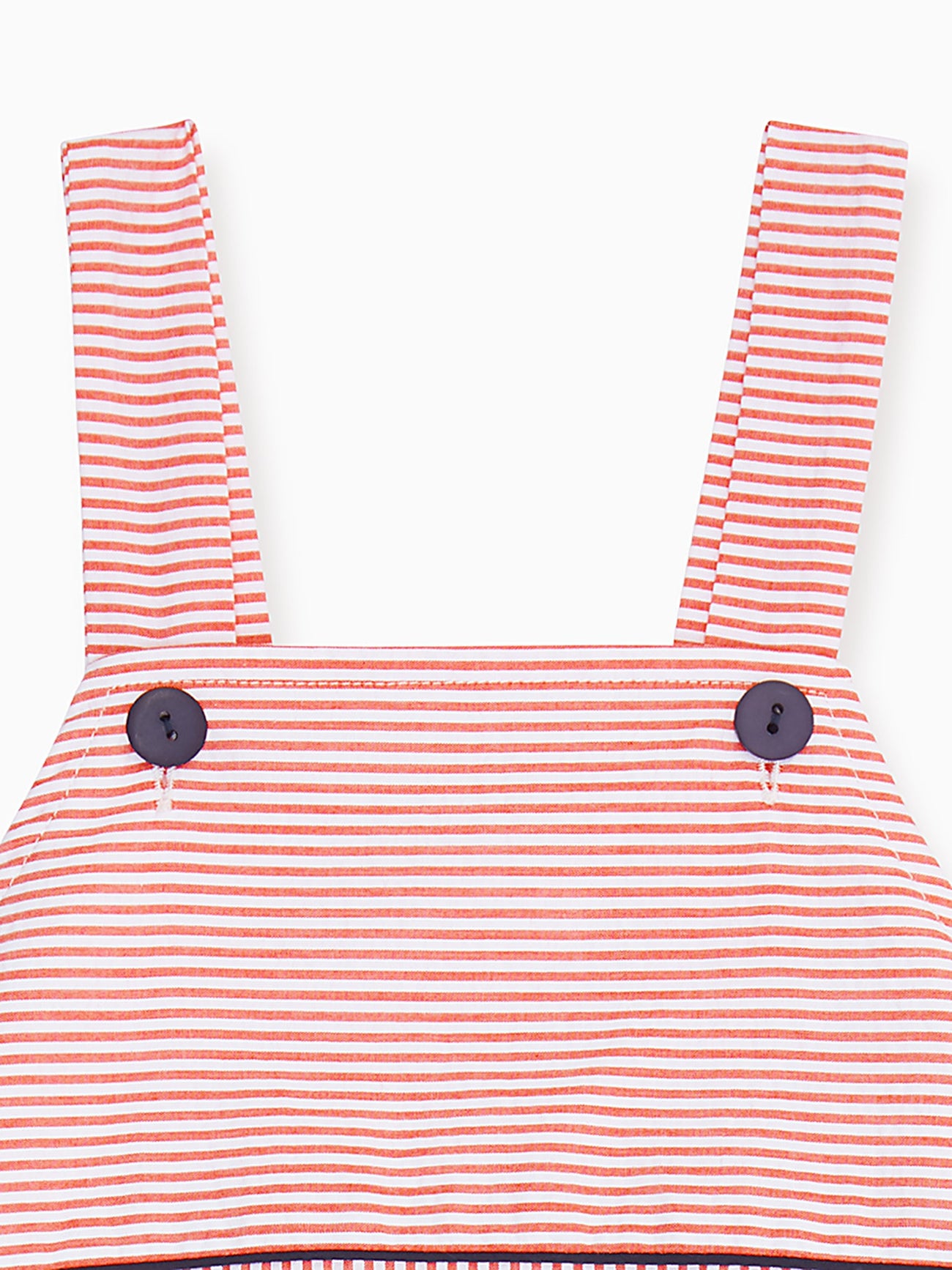 Red Stripe Marina Baby Romper Dungarees