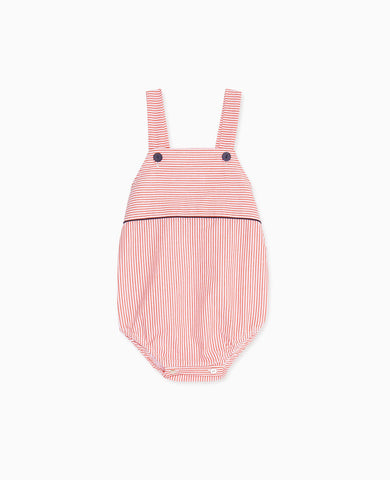 Red Stripe Marina Baby Romper Dungarees