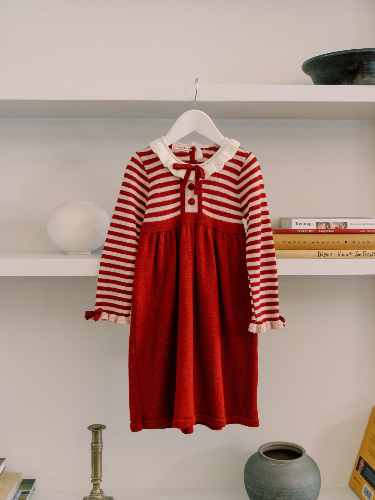 Burgundy Marisela Girl Knitted Dress