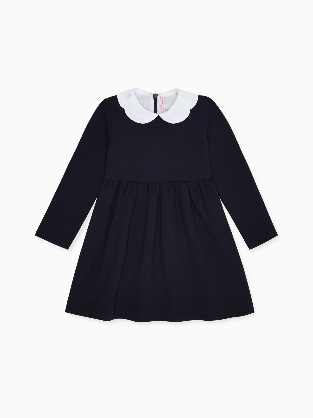 Navy Marta Girl Long Sleeve Dress