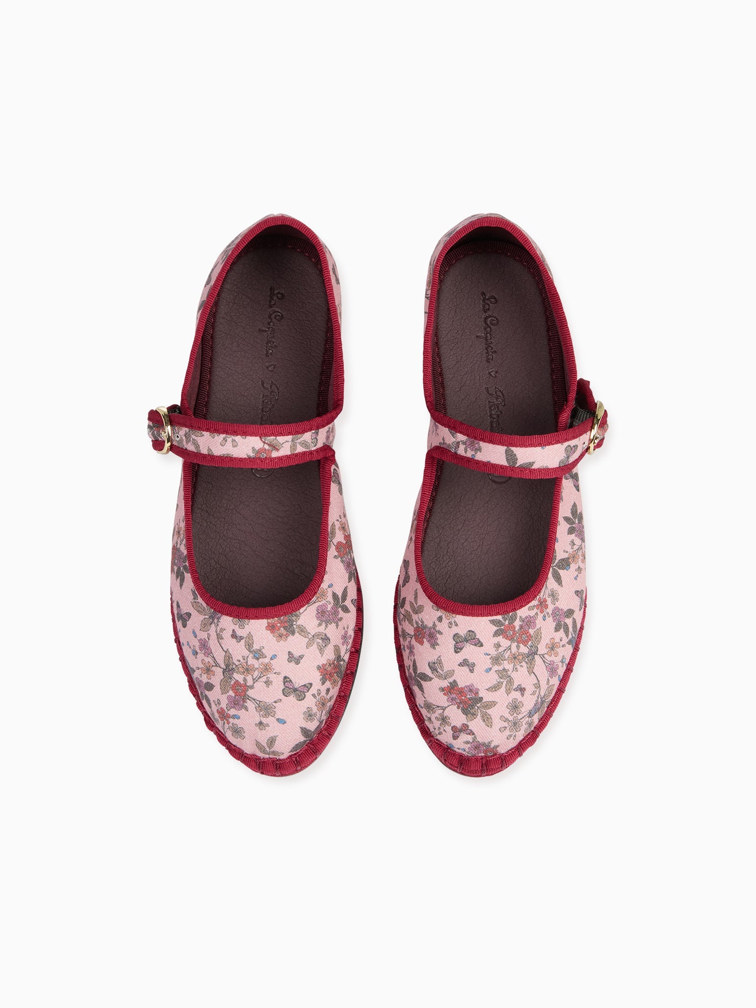 Flabelus x La Coqueta Woman Pink Floral Mary Jane Shoes