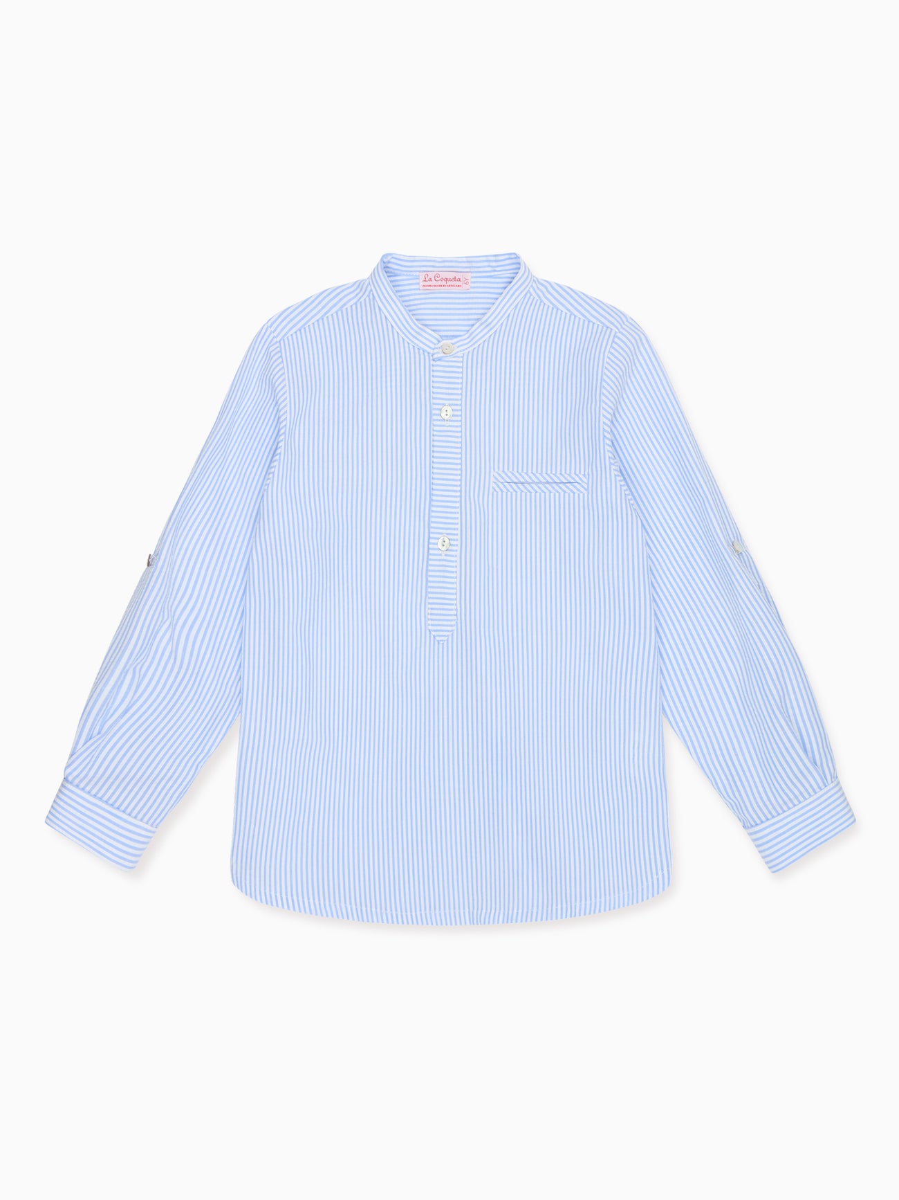 Blue Stripe Mateo Long Sleeve Boy Shirt
