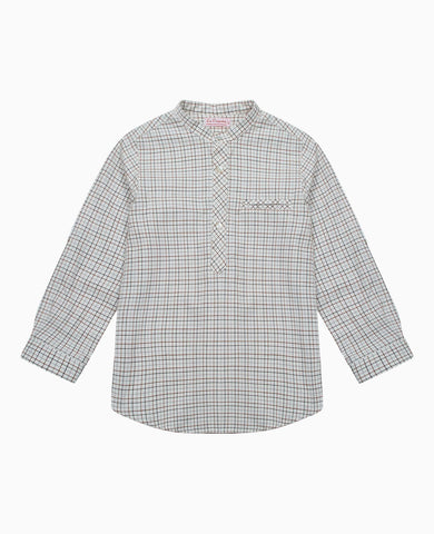 Caramel Check Mateo Long Sleeve Boy Shirt
