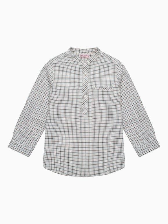 Caramel Check Mateo Long Sleeve Boy Shirt