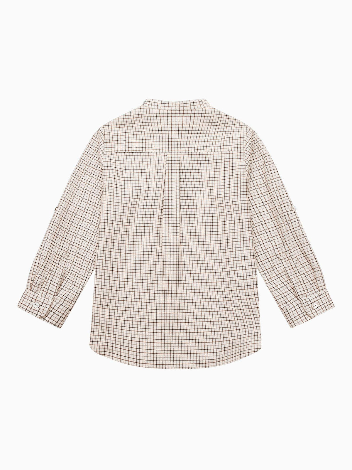 Caramel Check Mateo Long Sleeve Boy Shirt