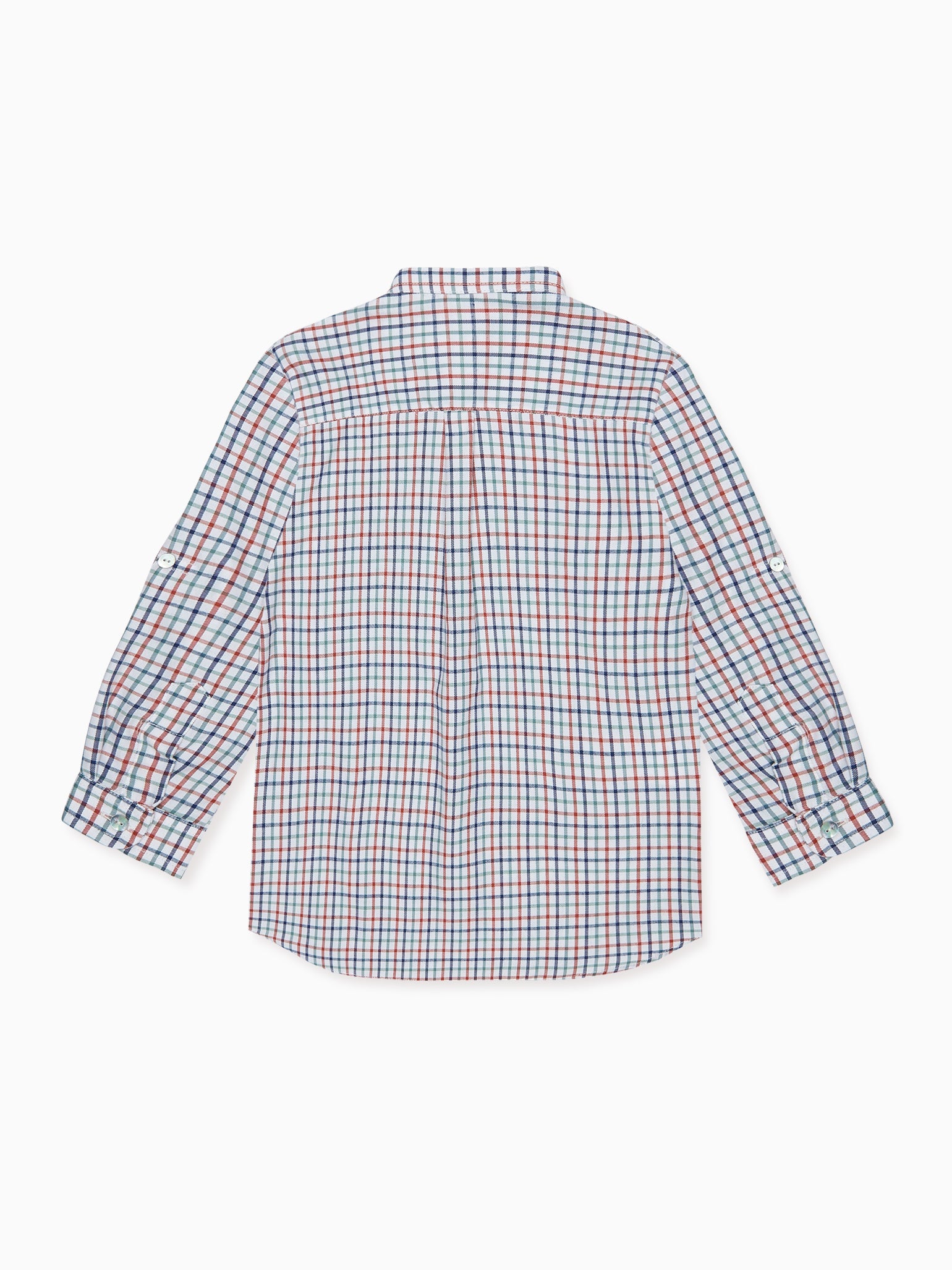 Ivory Check Mateo Long Sleeve Boy Shirt