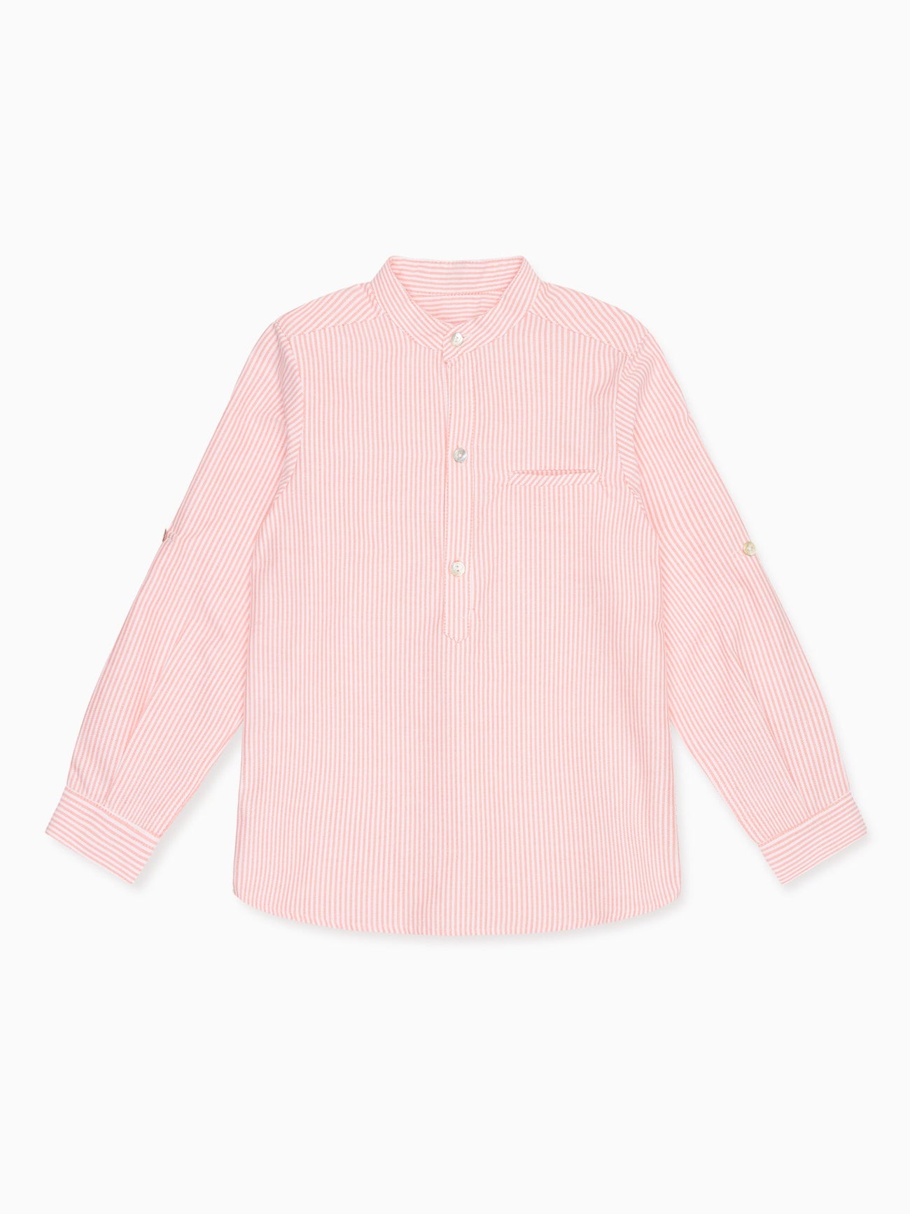 Orange Stripe Mateo Long Sleeve Boy Shirt