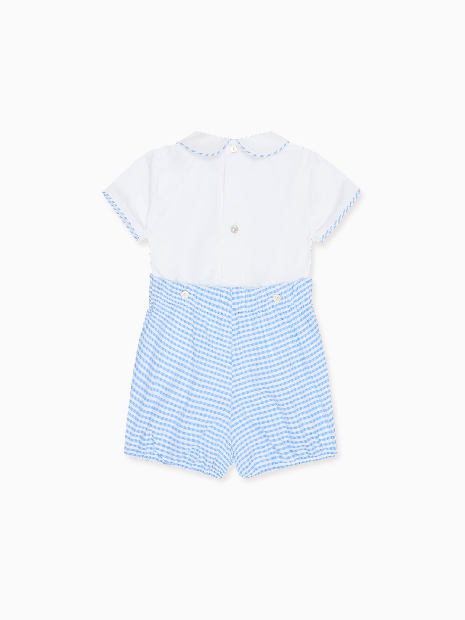 Blue Gingham Mattia Baby Boy Set