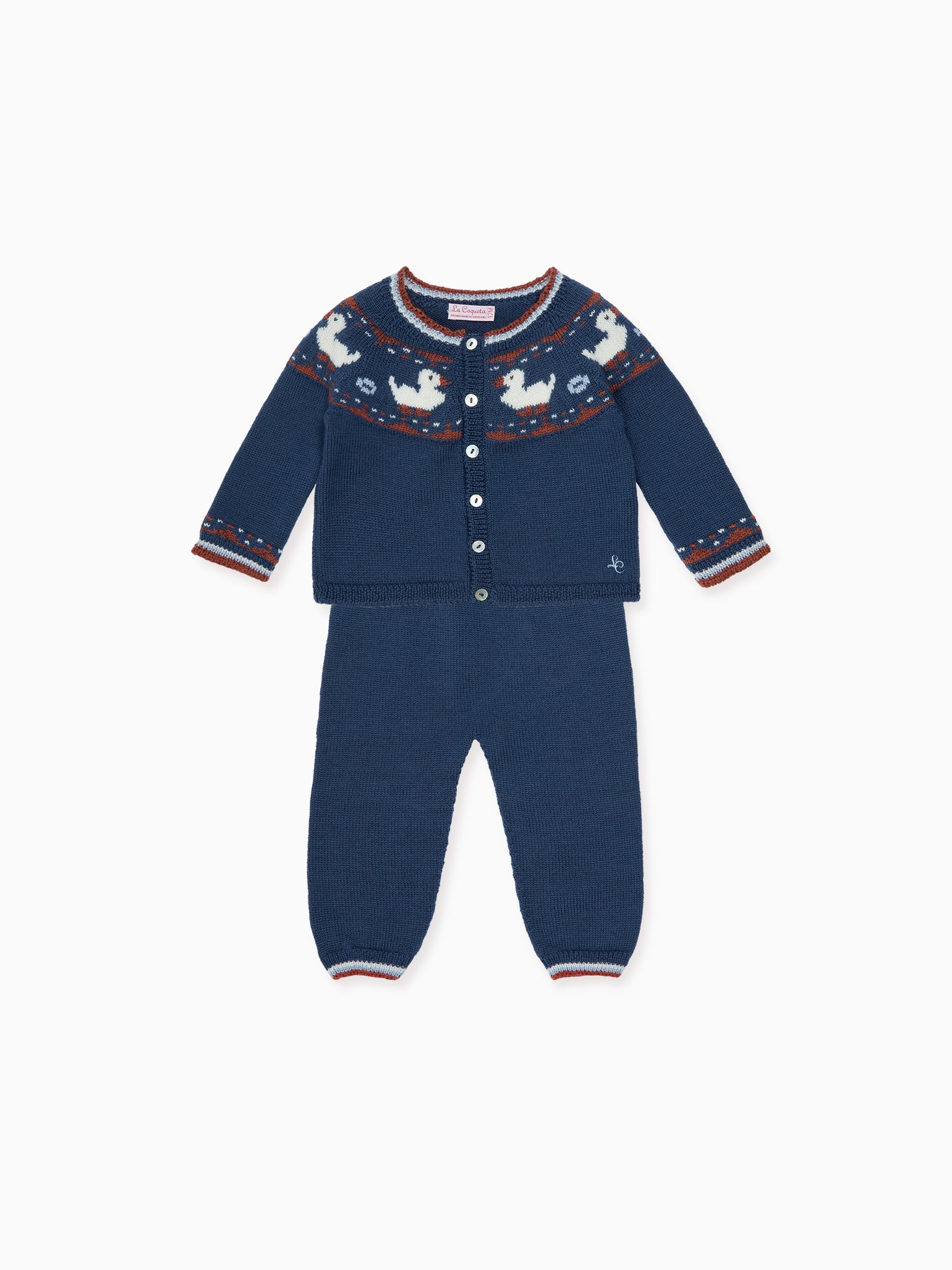 Soft Denim Melange Mavi Merino Duck Baby Knitted Gift Box Set