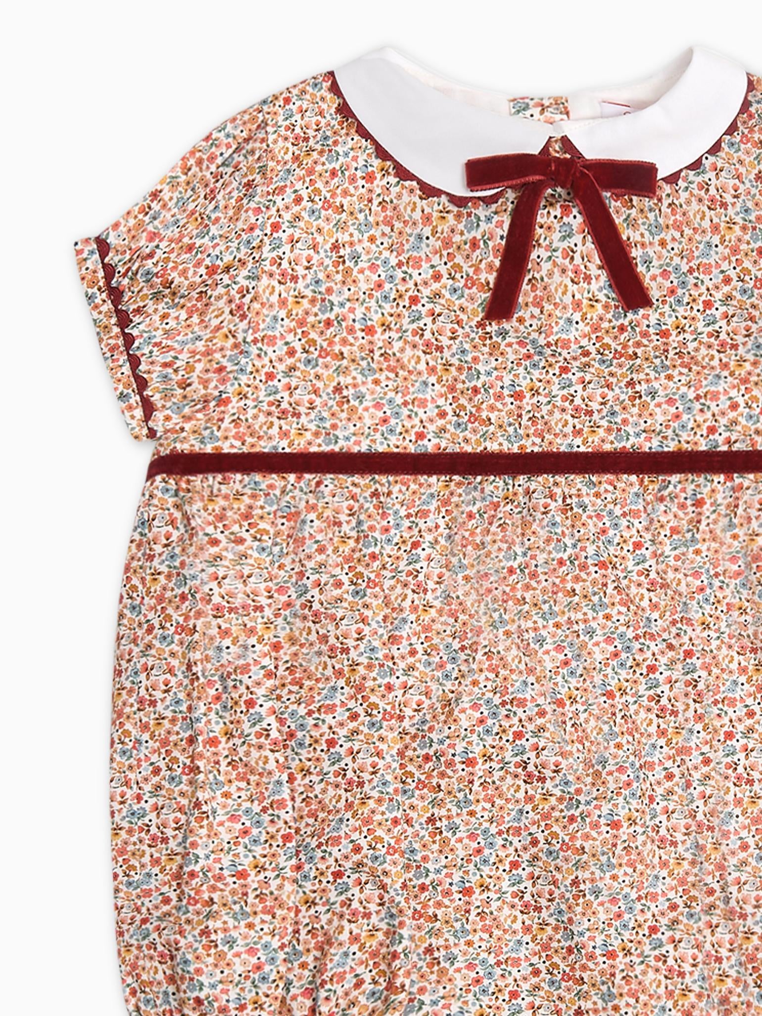 Terracotta Floral Melina Baby Girl Romper