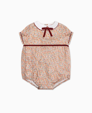 Terracotta Floral Melina Baby Girl Romper