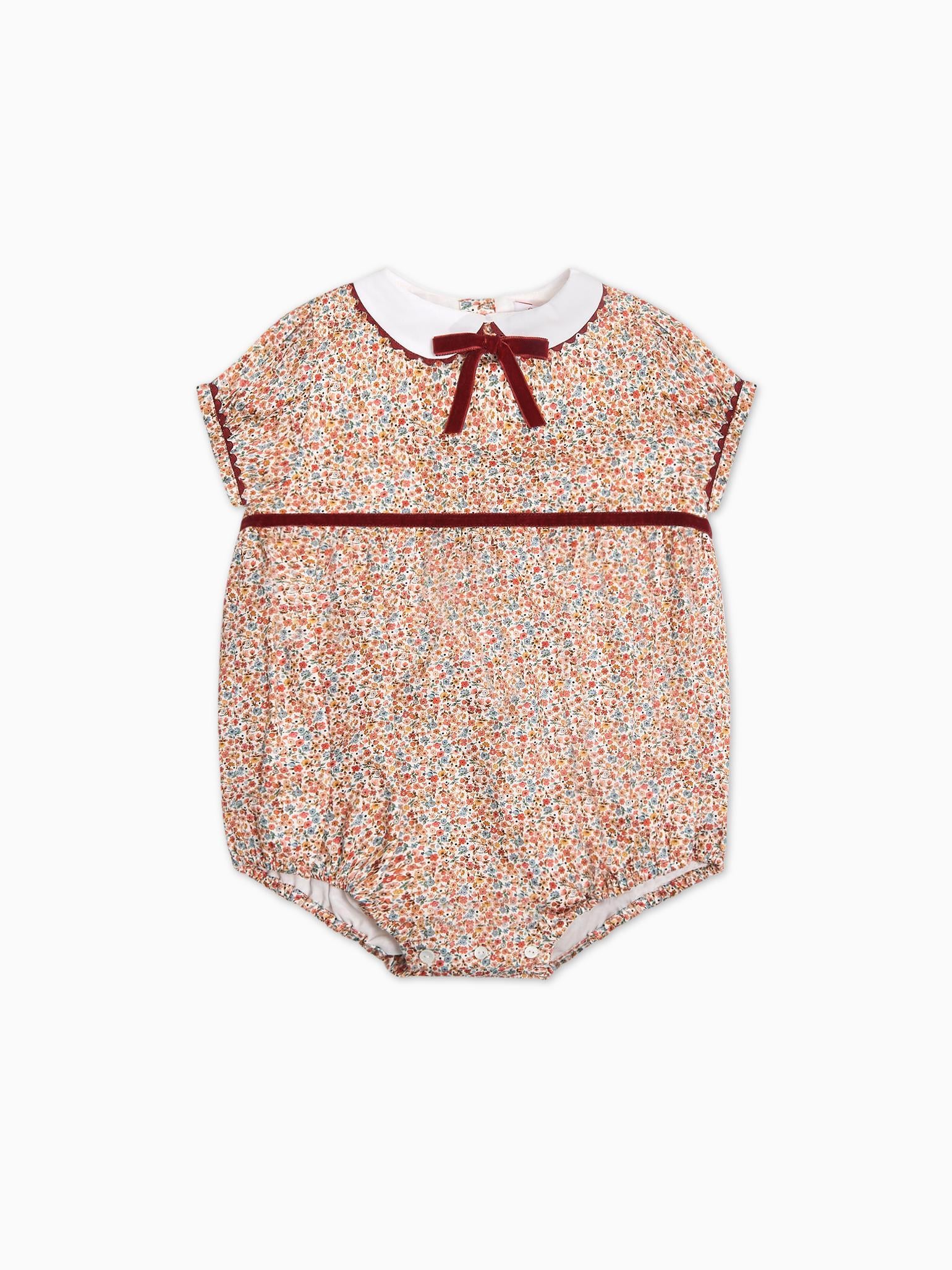 Terracotta Floral Melina Baby Girl Romper