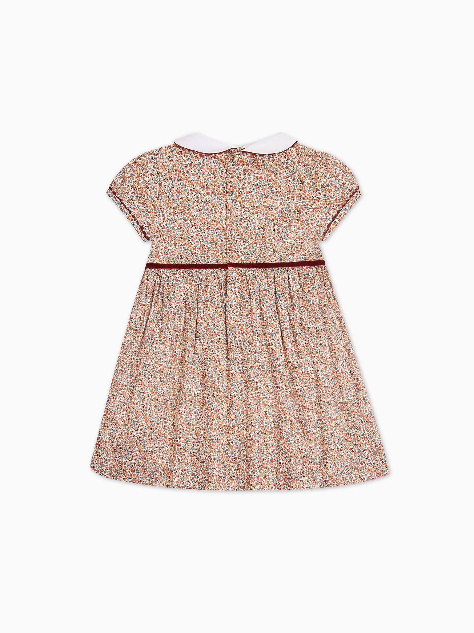 Terracotta Floral Melina Girl Dress