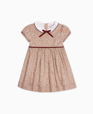 Terracotta Floral Melina Girl Dress