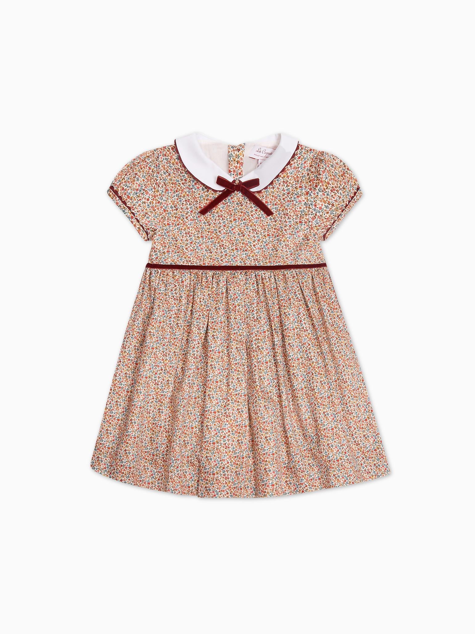 Terracotta Floral Melina Girl Dress
