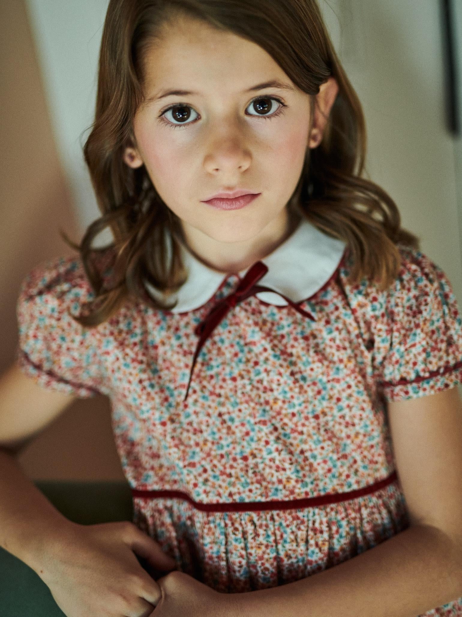 Terracotta Floral Melina Girl Dress