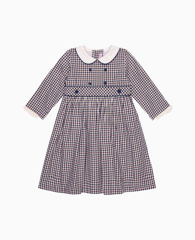 Burgundy Check Melissa Girl Dress