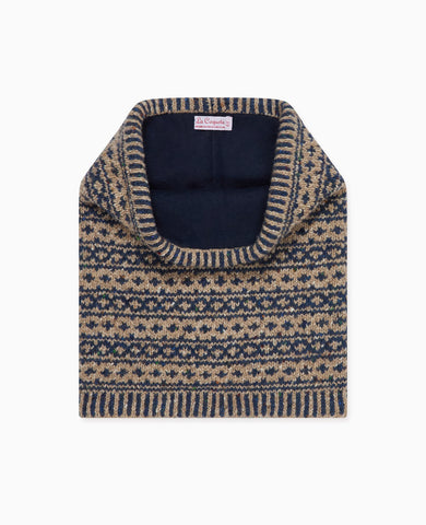 Oatmeal Merino Fair Isle Kids Snood