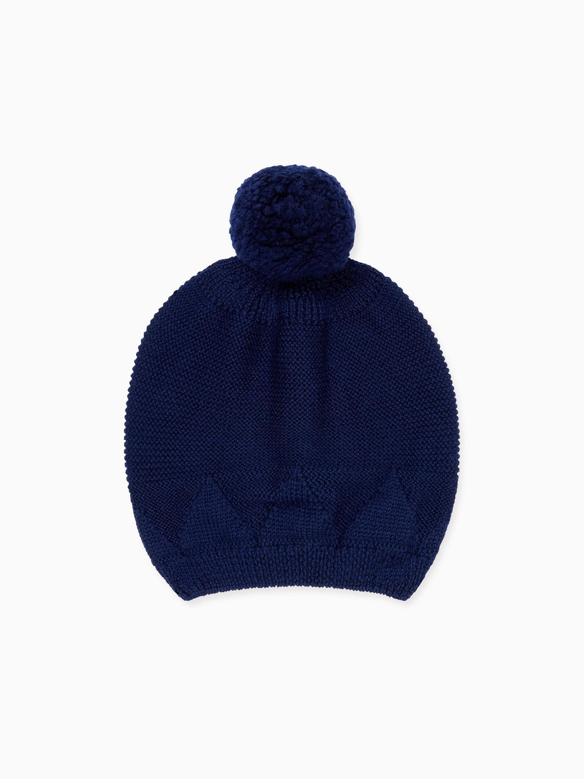 Navy Merino Kids Bobble Hat