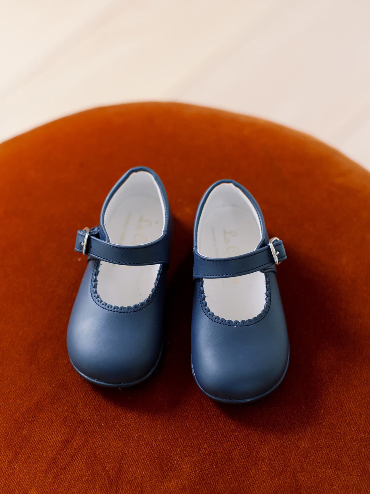 Navy Leather Toddler Mary Jane Shoes