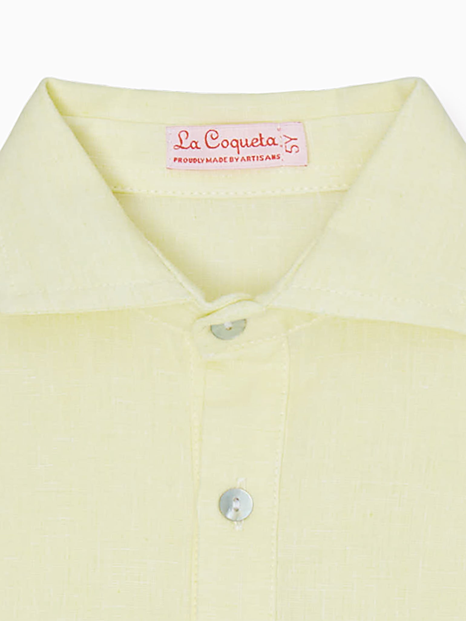 Yellow Miguel Linen Mix Boy Shirt