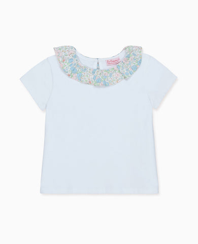 Aqua Floral Millie Baby Girl Top