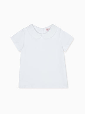 White Milo Cotton Baby Top