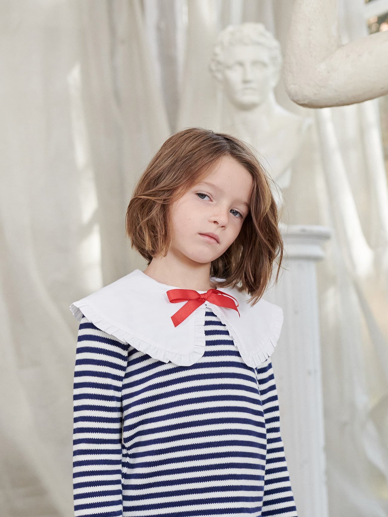 Ivory Stripe Morissa Girl Cotton Jumper