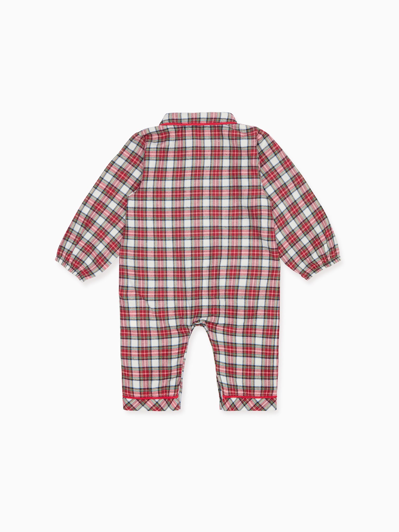 Ivory Tartan Navidad Baby Pyjamas