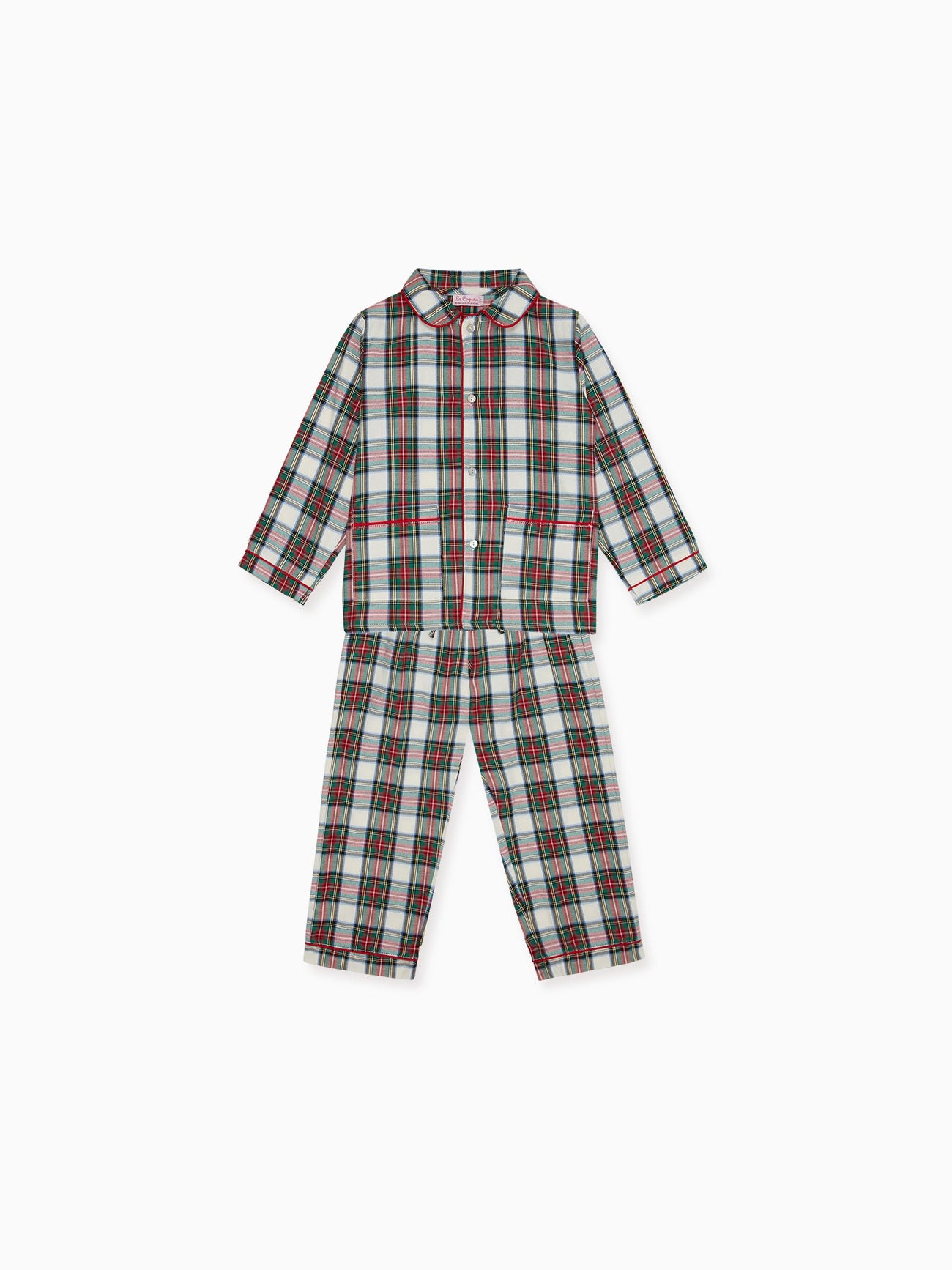 Ivory Tartan Navidad Kids Pyjamas