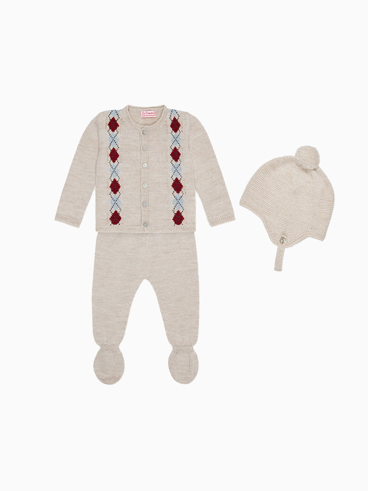 Oatmeal Melange Neo Merino Baby Knitted Gift Box Set