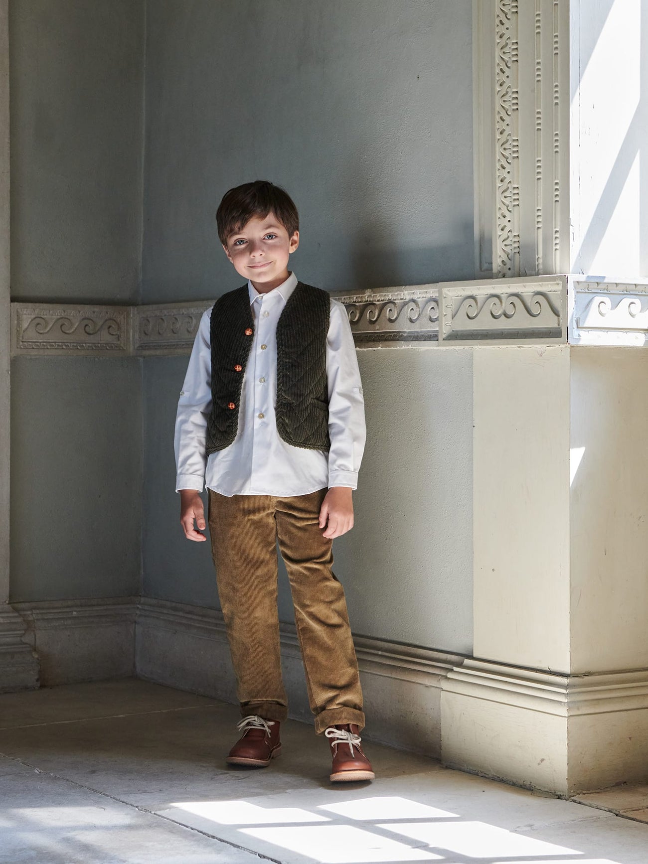 Beige Benito Boy Trousers