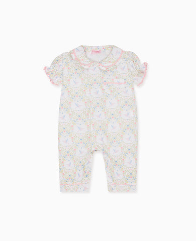 Pink Bird Floral Nicole Baby Girl Pyjamas