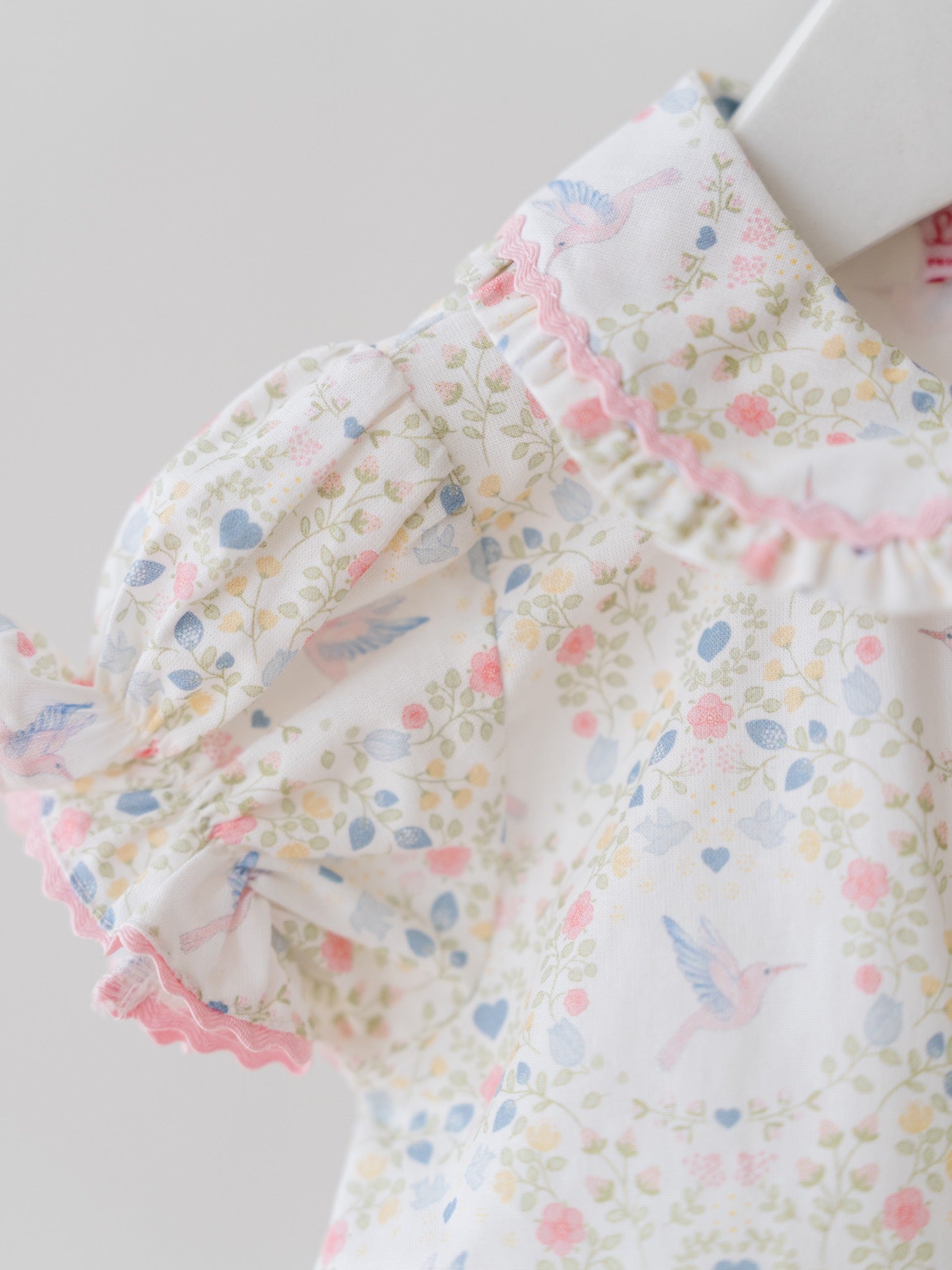 Pink Bird Floral Nicole Baby Girl Pyjamas