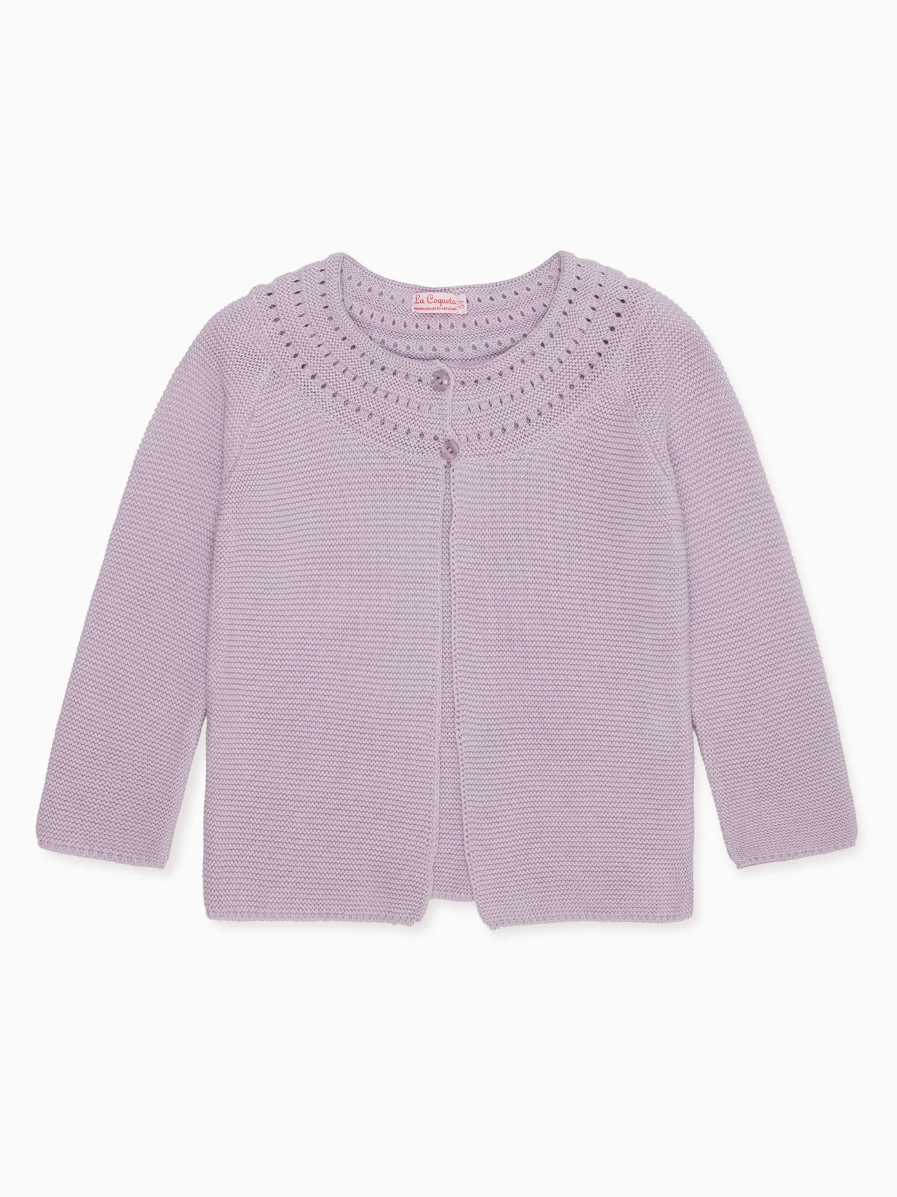 Lilac Nineta Girl Cotton Cardigan
