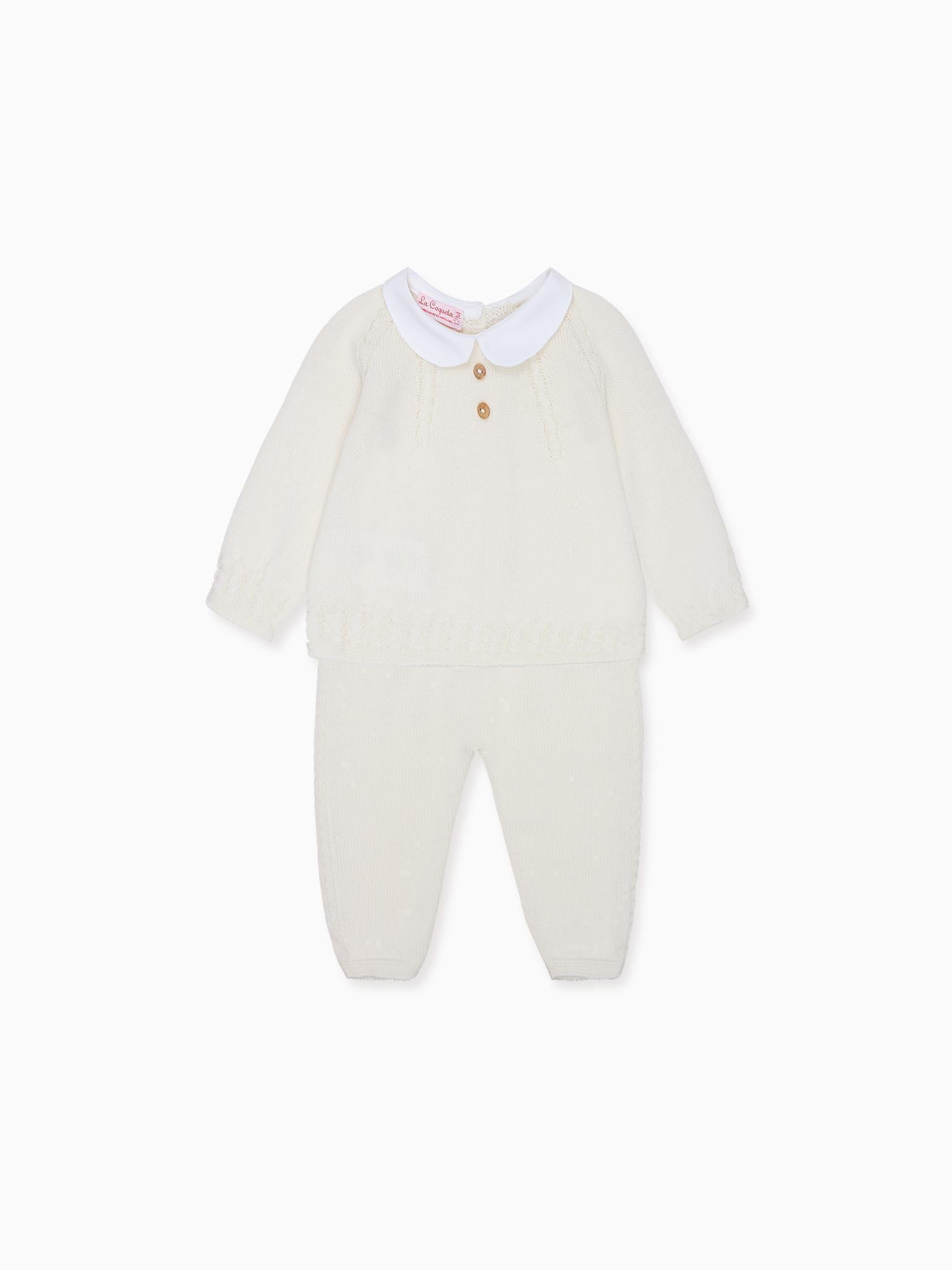 Ivory Noa Merino Baby Knitted Set